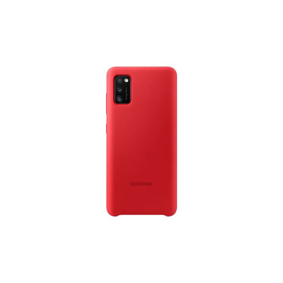   Луксозен силиконов гръб Silicone Cover оригинален  EF-PA415TREGEU за Samsung Galaxy A41 A415F червен 
